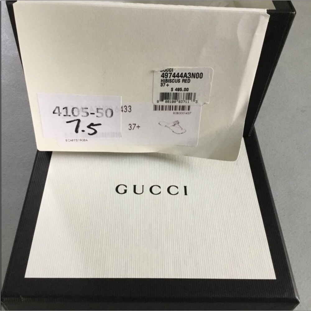GUCCI EMPTY SHOE BOX NO SHOES 2/DUST BAGS BOX LABEL SIZE 37.5-7.5 - Picture 11 of 16